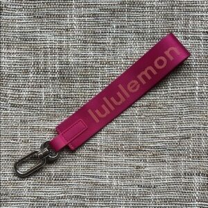 Lululemon Fuchsia Keychain with Metal Clasp